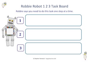 Robbie Robot 123 Task Board